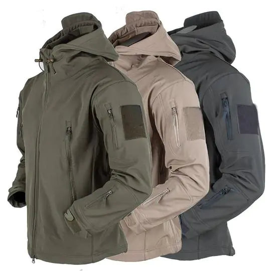 Men's Windproof Hooded Soft Shell Jacket