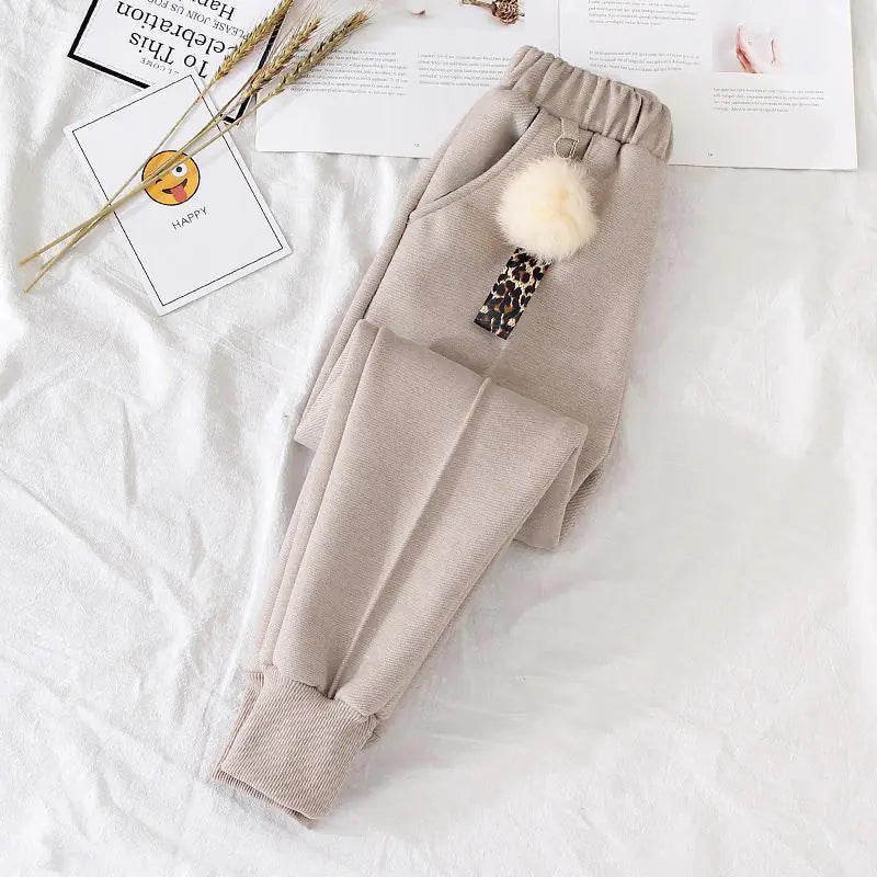 Larger Children's Cotton Woolen Trousers