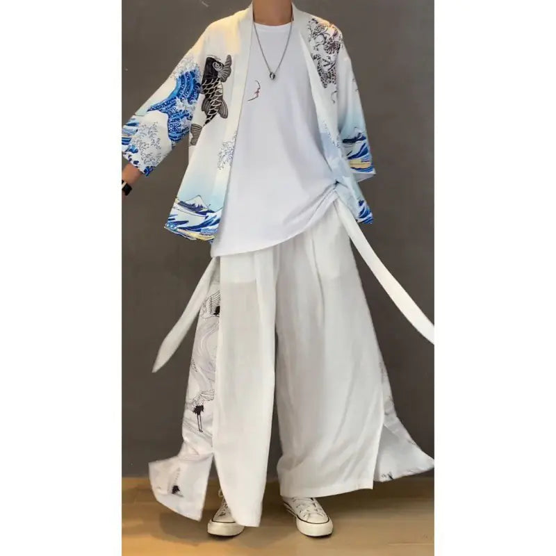 Japanese Style Three-Quarter Sleeve Kimono Jacket