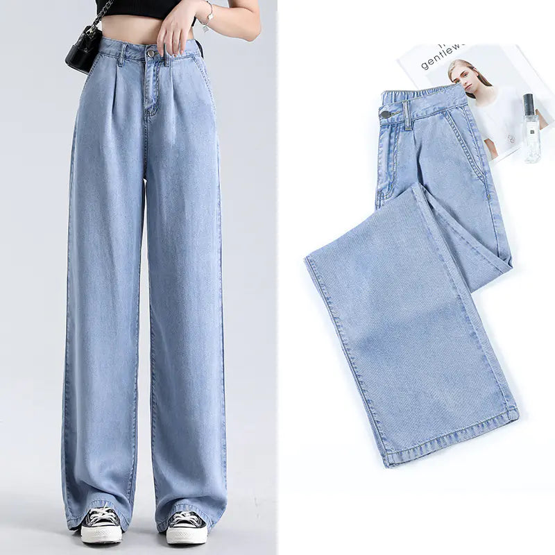 Loose High Waist Tencel Jeans for Ultimate Comfort