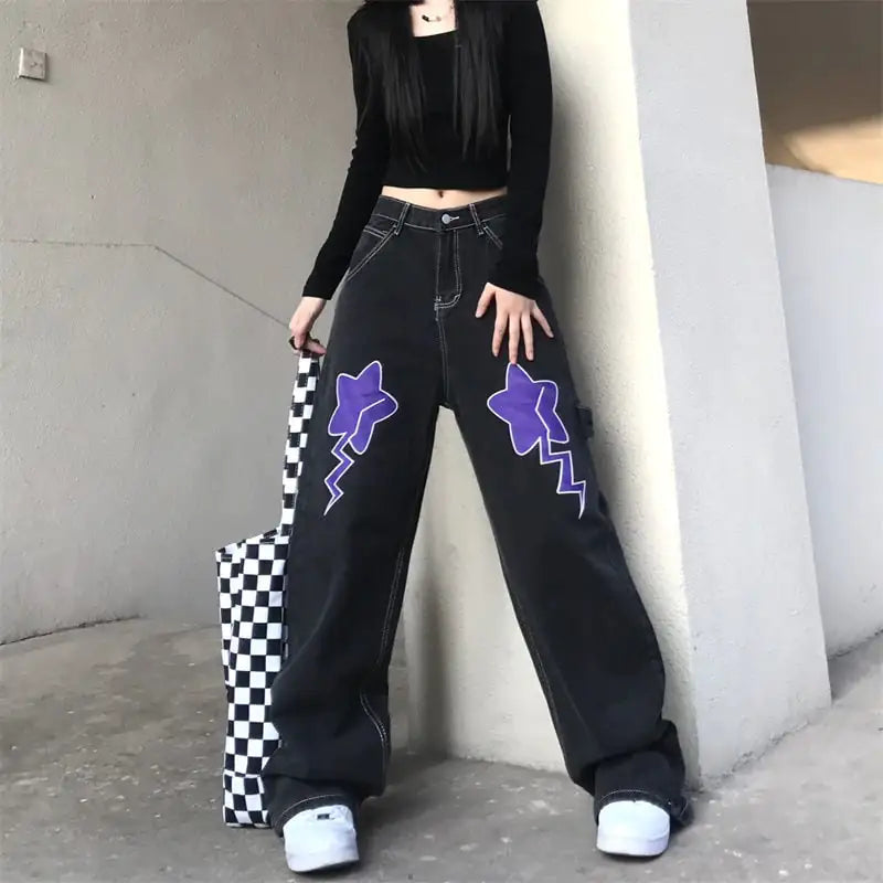 High Waist Wide Leg Loose Straight Pants